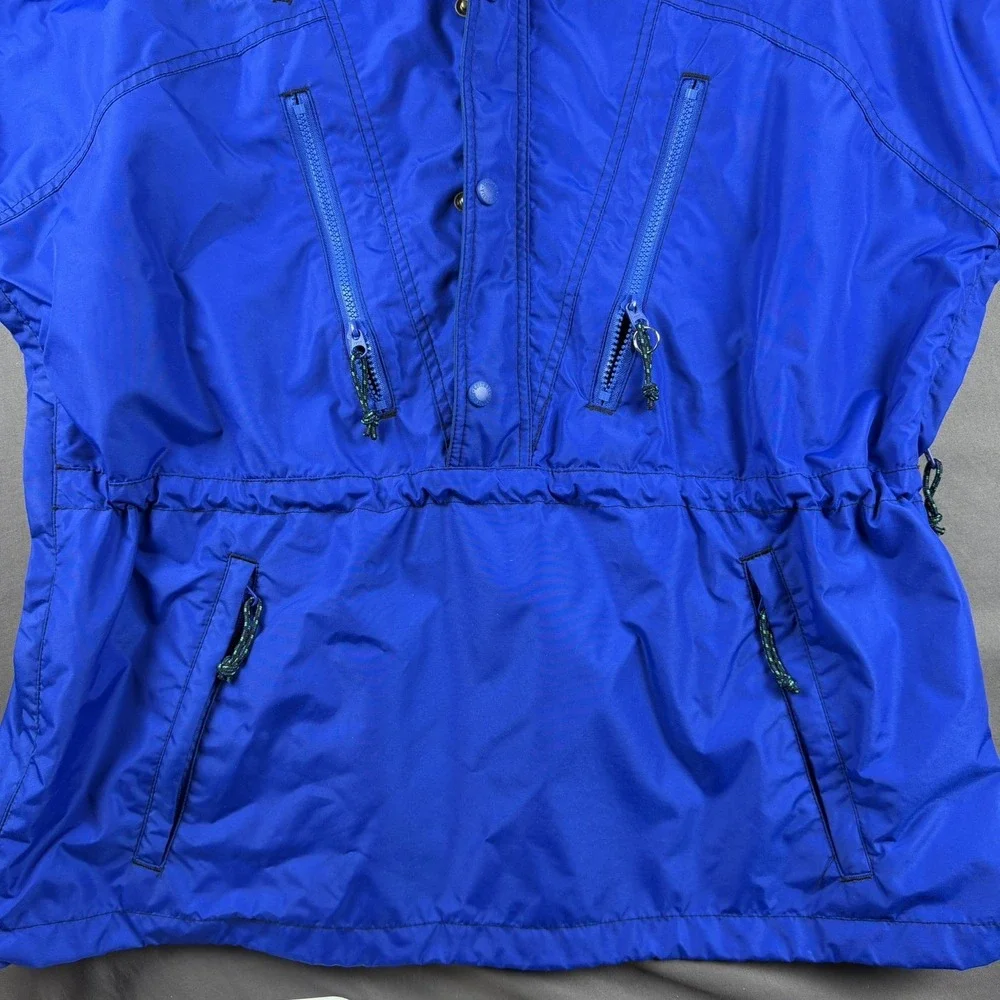 Columbia Mens XL Blue Pullover Ski Jacket Hooded Vintage 90s Coat Retro Anorak